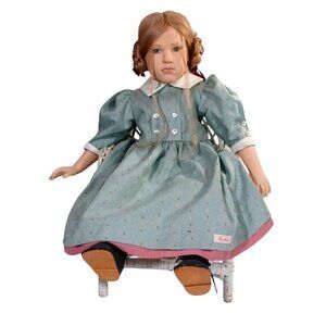 Sigikid Sabine Esche 24" Vinyl Doll Limited Edition 729/1500 Blond Braids Green